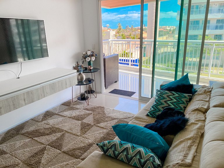 Vista incrível e completo apartamento no pdd