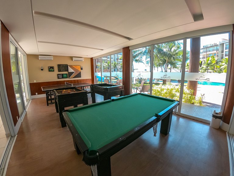 Apartamento completo de 3 quartos à beira-mar
