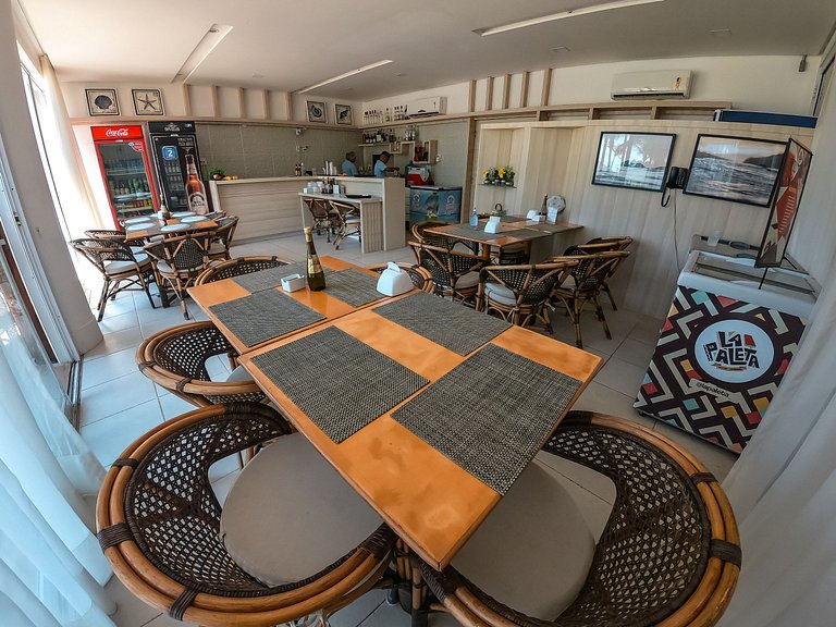 Apartamento completo de 3 quartos à beira-mar