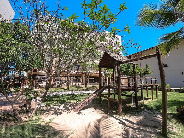 Apartamento completo de 3 quartos à beira-mar