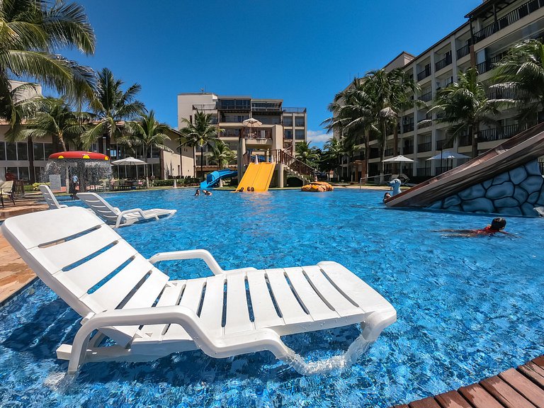 Apartamento completo de 3 quartos à beira-mar