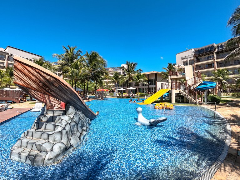 Apartamento completo de 3 quartos à beira-mar