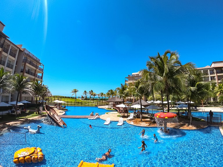 Apartamento completo de 3 quartos à beira-mar