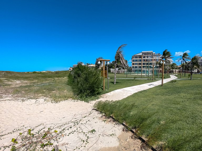 Apartamento completo de 3 quartos à beira-mar