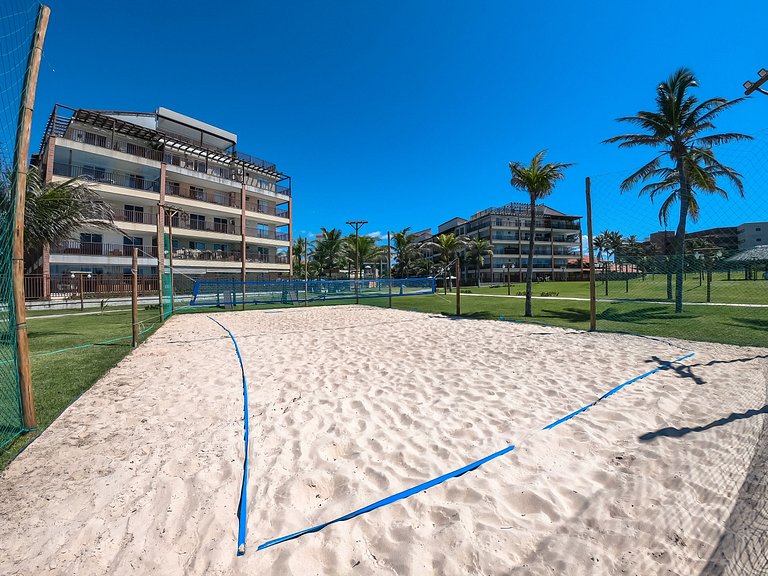 Apartamento completo de 3 quartos à beira-mar