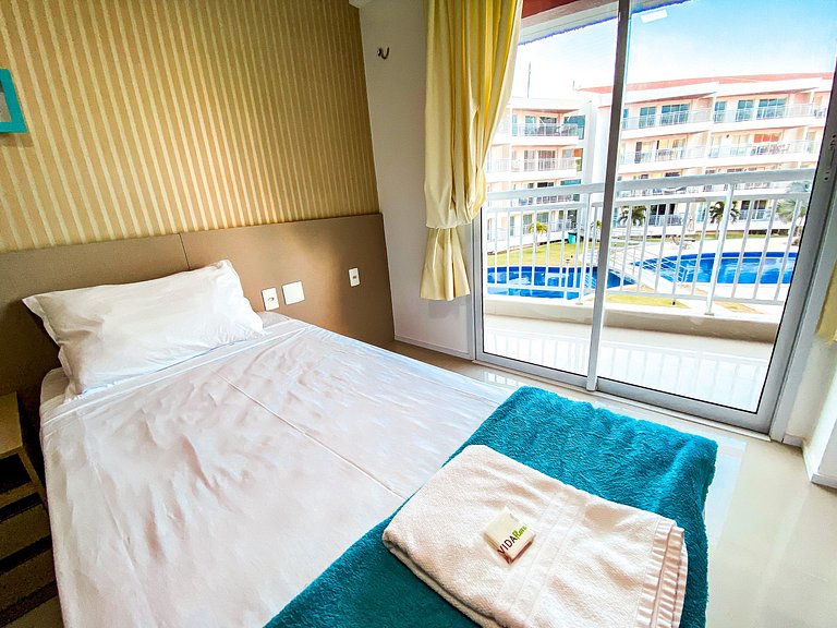 Apto completo ao lado do Beach Park e com banheira