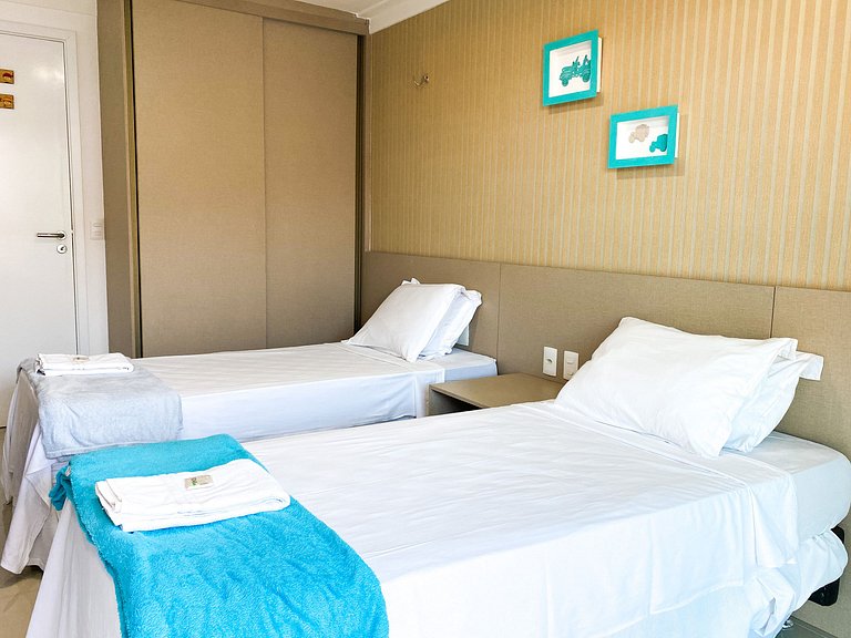 Apto completo ao lado do Beach Park e com banheira