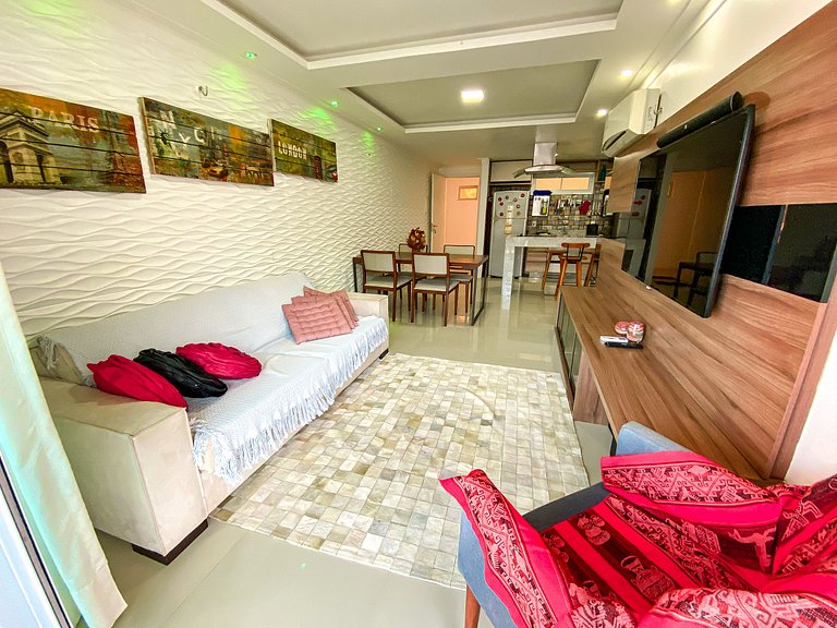 Apto completo ao lado do Beach Park e com banheira