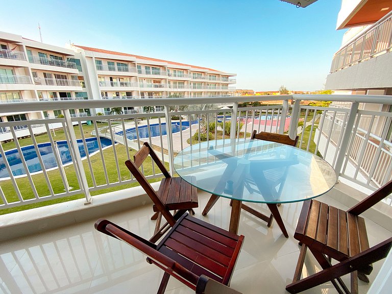 Apto completo ao lado do Beach Park e com banheira