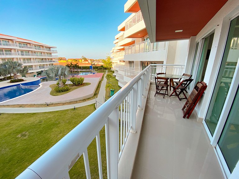 Apto completo ao lado do Beach Park e com banheira