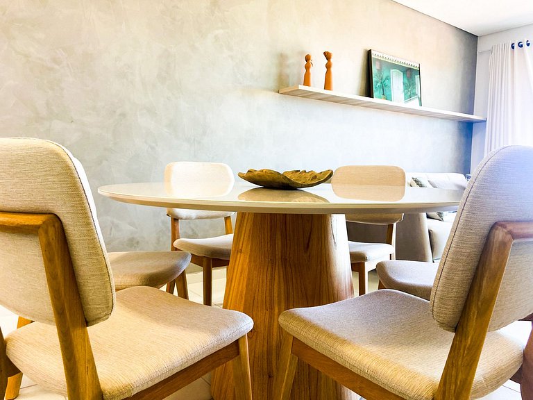 Apto com vista para o mar próximo ao Beach Park