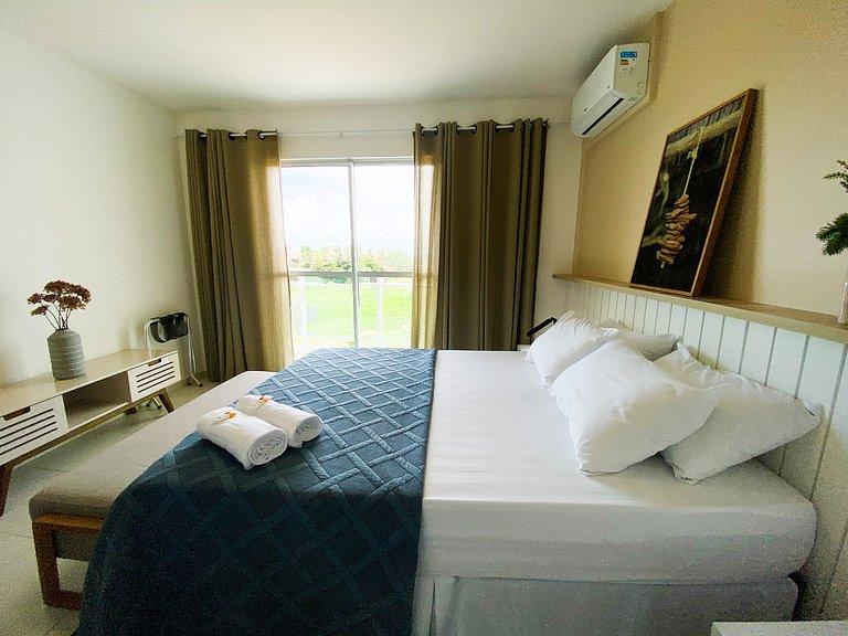 Apto com vista para o mar próximo ao Beach Park