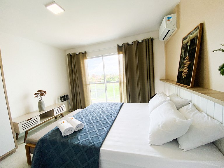 Apto com vista para o mar próximo ao Beach Park