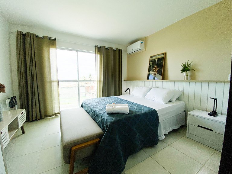 Apto com vista para o mar próximo ao Beach Park