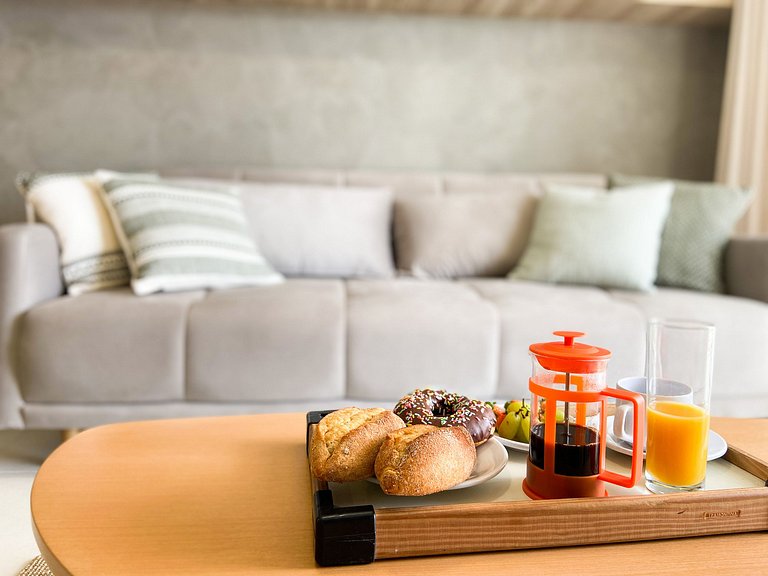 Apto com vista para o mar próximo ao Beach Park