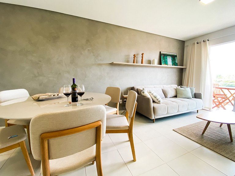 Apto com vista para o mar próximo ao Beach Park