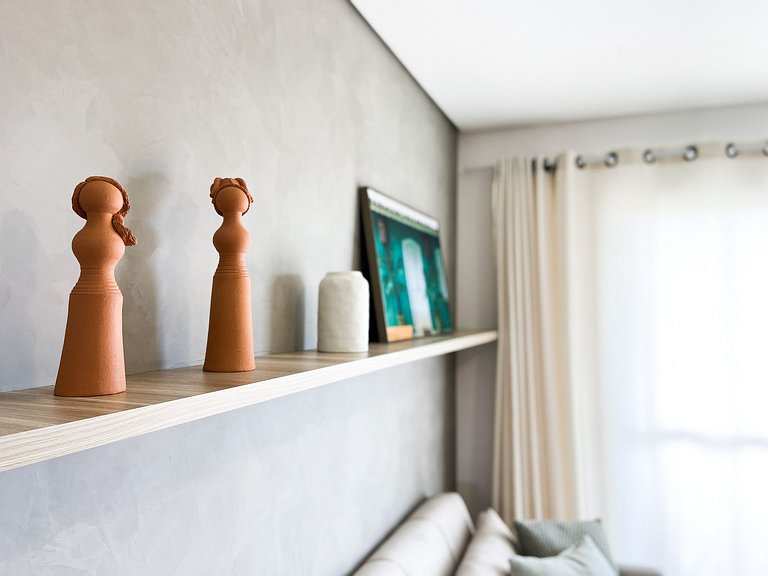 Apto com vista para o mar próximo ao Beach Park