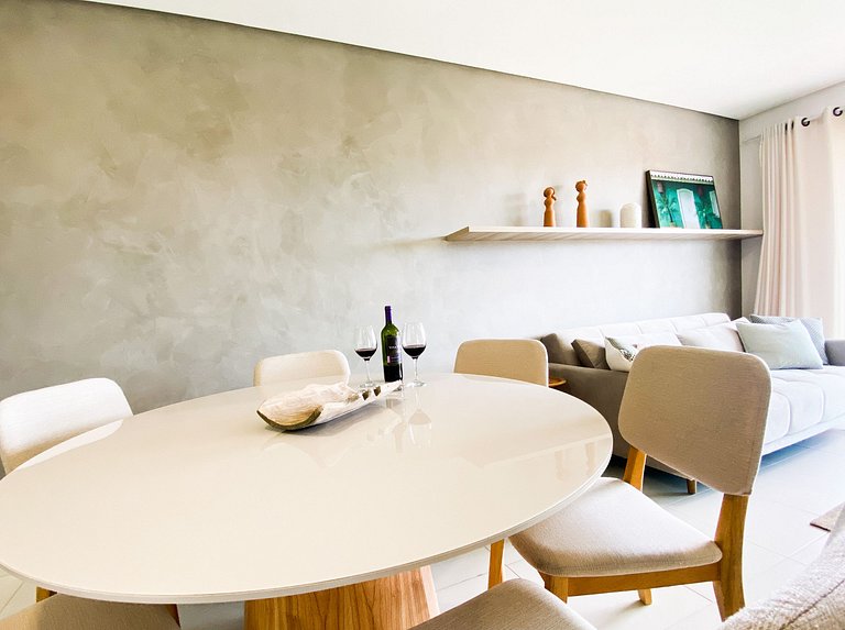 Apto com vista para o mar próximo ao Beach Park