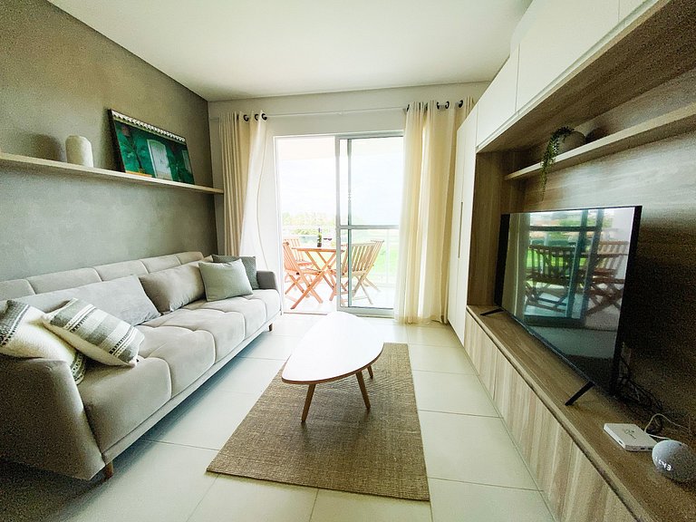 Apto com vista para o mar próximo ao Beach Park