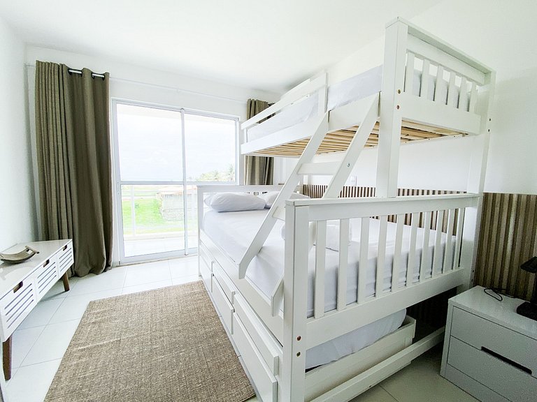 Apto com vista para o mar próximo ao Beach Park