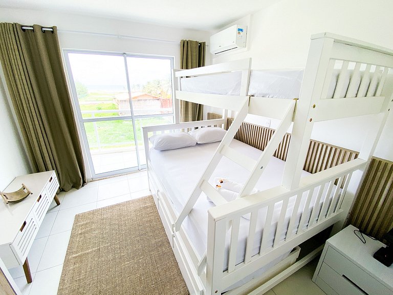 Apto com vista para o mar próximo ao Beach Park