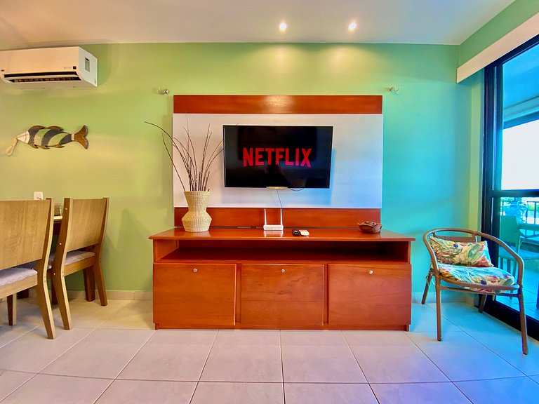 Lindo e decorado apartamento no Mediterranee