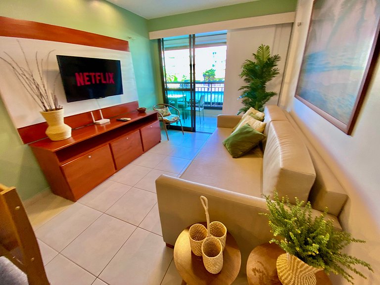 Lindo e decorado apartamento no Mediterranee
