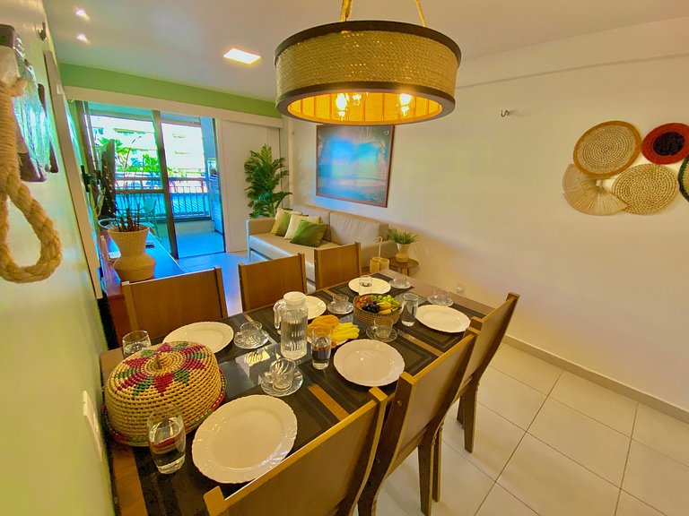 Lindo e decorado apartamento no Mediterranee