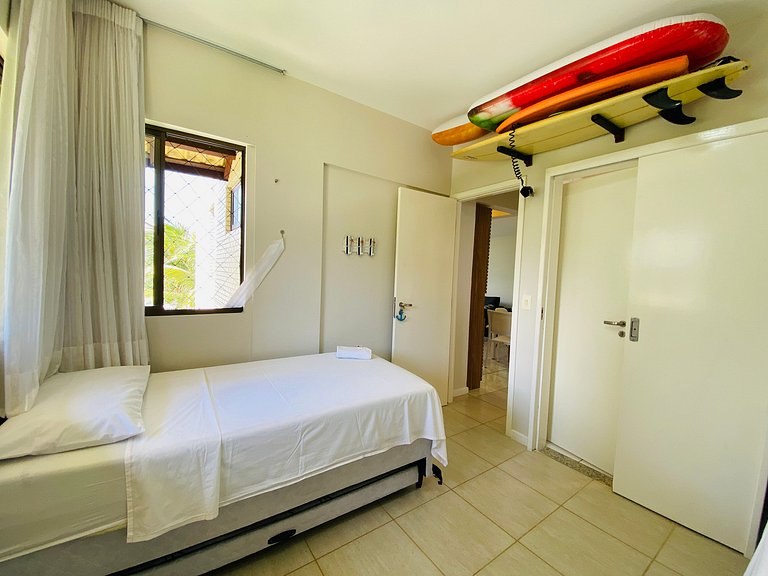 Apartamento incrível em Resort e pé na areia