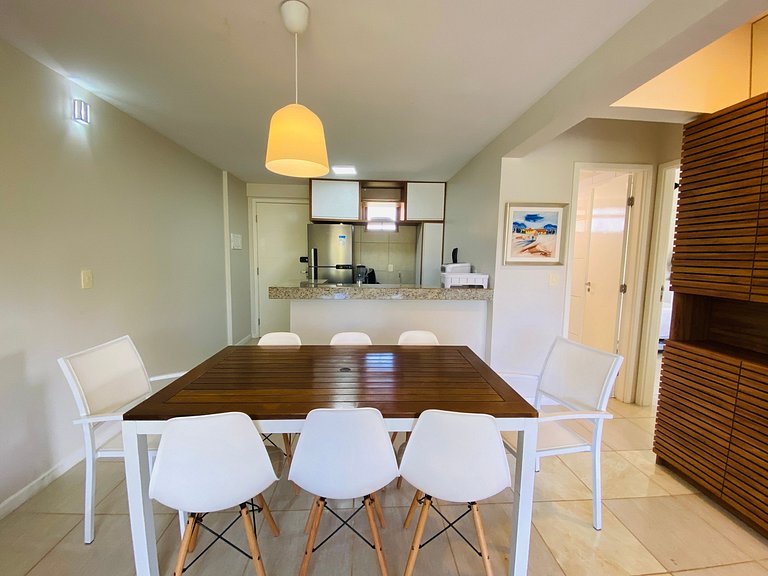Apartamento incrível em Resort e pé na areia