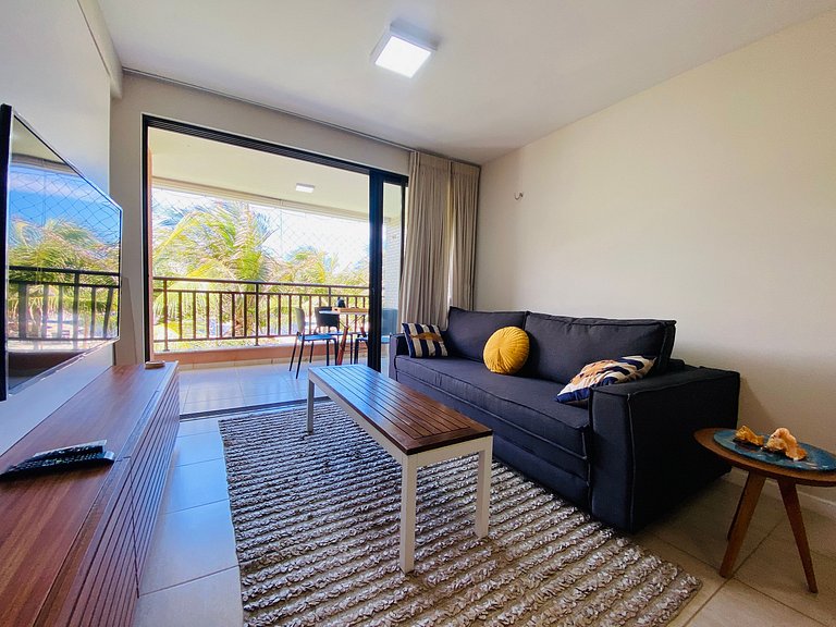 Apartamento incrível em Resort e pé na areia