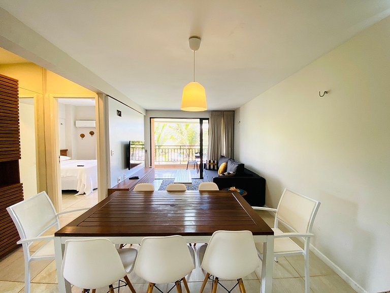 Apartamento incrível em Resort e pé na areia