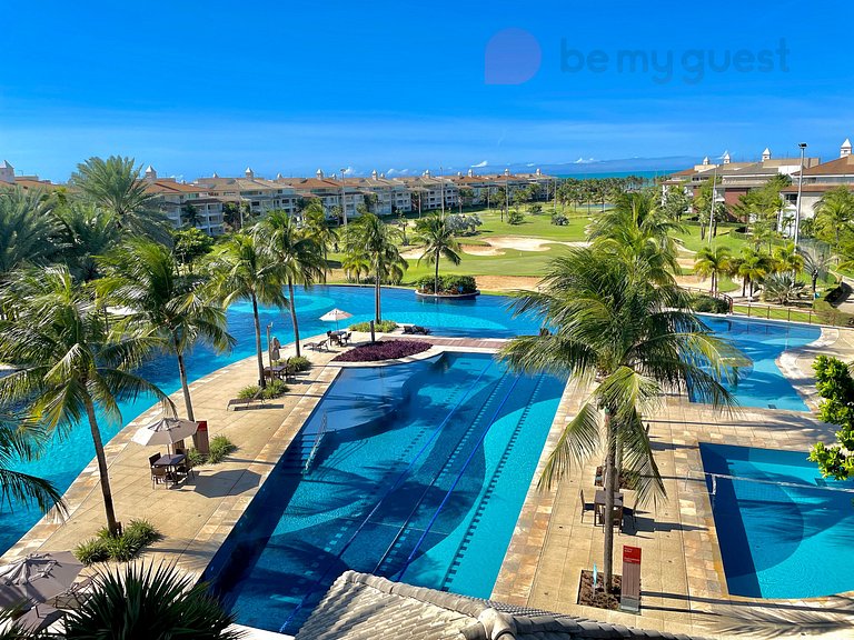 Apto Térreo Golf Ville Resort: 3 Quartos - Porto das Dunas