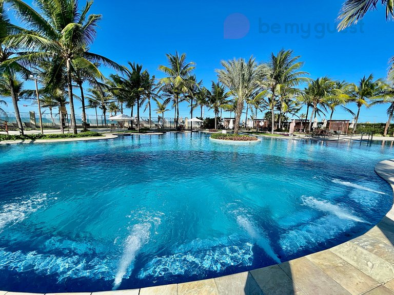 Apto Térreo Golf Ville Resort: 3 Quartos - Porto das Dunas