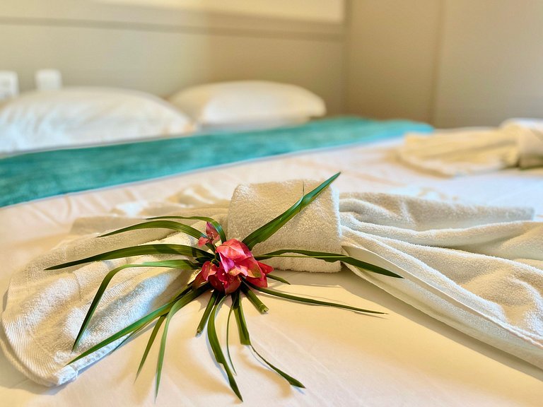 Apto confortável na frente do mar de Flecheiras