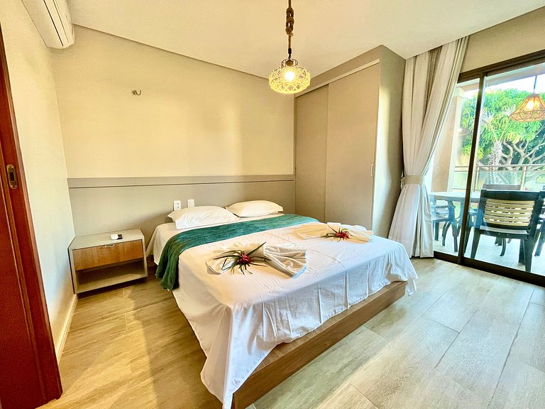 Apto confortável na frente do mar de Flecheiras