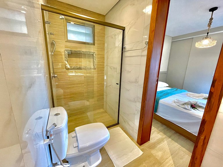 Apto confortável na frente do mar de Flecheiras