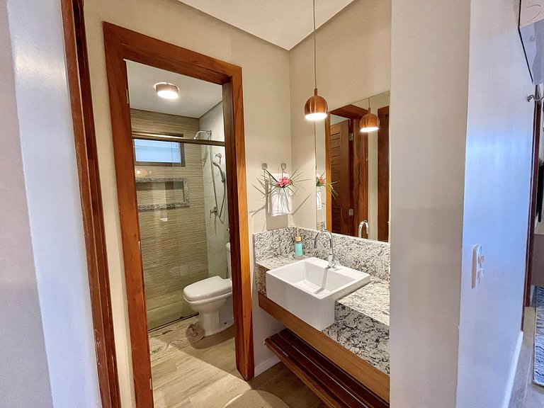 Apto confortável na frente do mar de Flecheiras