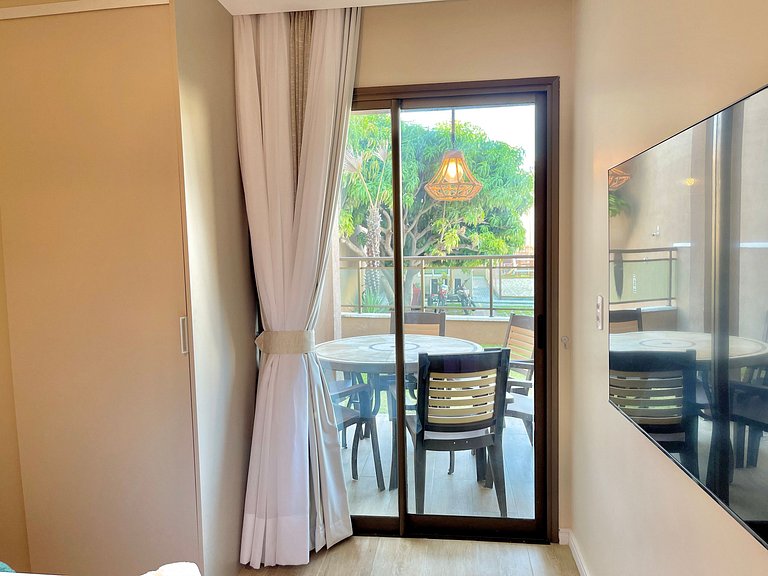 Apto confortável na frente do mar de Flecheiras