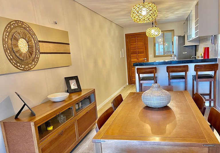 Apto confortável na frente do mar de Flecheiras