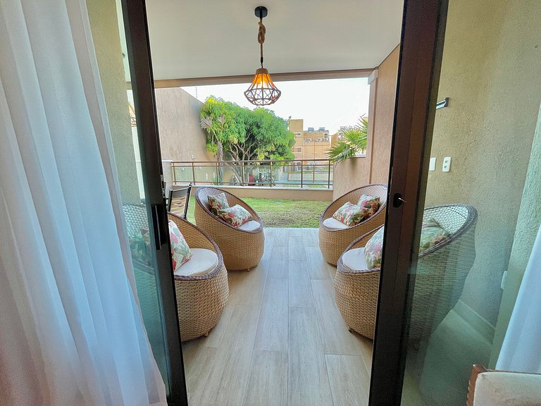 Apto confortável na frente do mar de Flecheiras