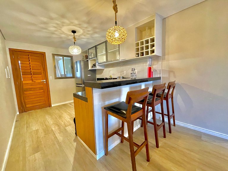 Apto confortável na frente do mar de Flecheiras