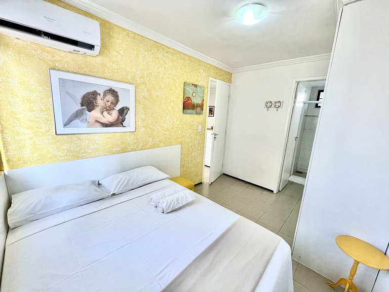 Apartamento confortável ao lado da beira mar