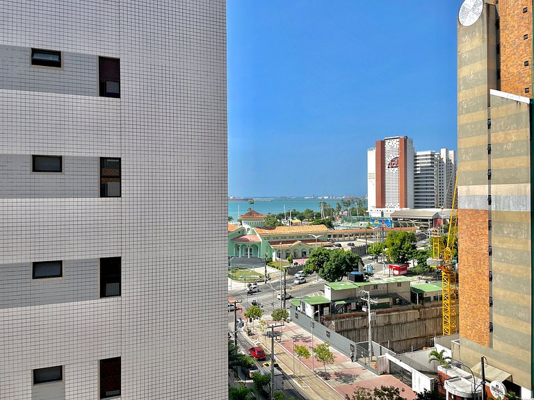 Apartamento confortável ao lado da beira mar