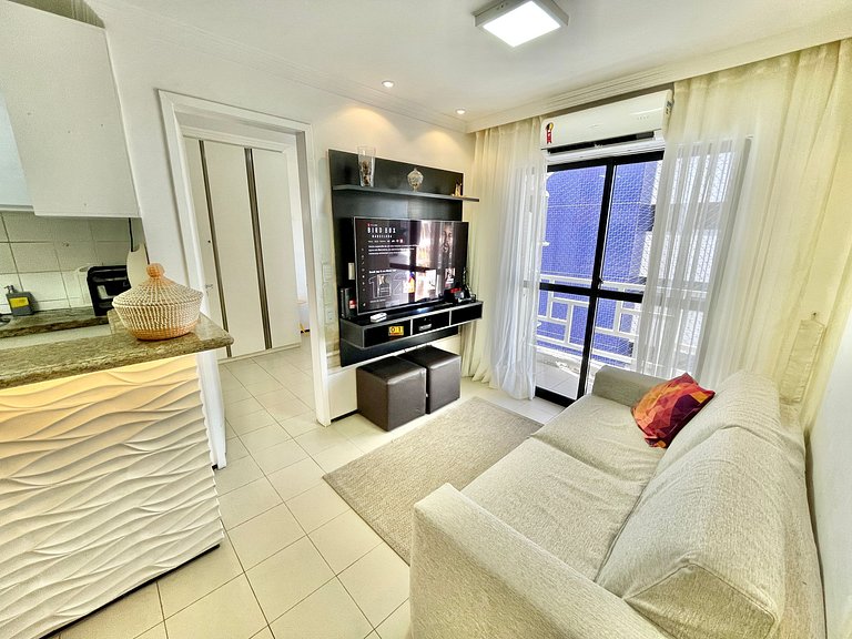 Apartamento confortável ao lado da beira mar