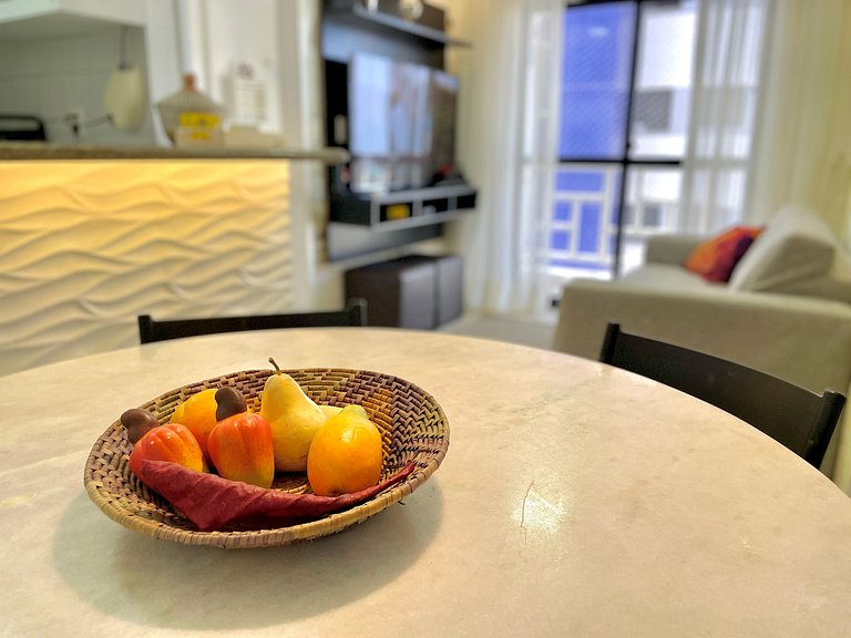 Apartamento confortável ao lado da beira mar