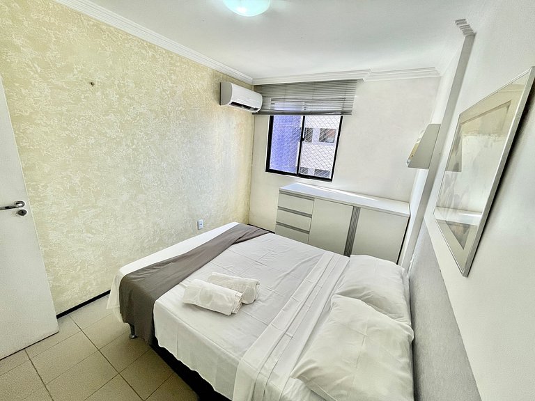 Apartamento confortável ao lado da beira mar