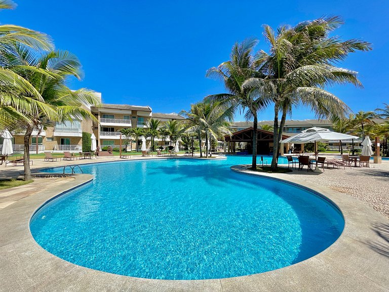 Lindo apartamento pé na areia no Porto das Dunas