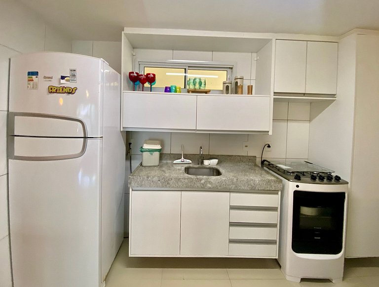 Apartamento térreo e com vista da Piscina
