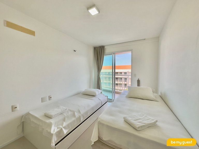 Apartamento no Solarium com vista da Piscina